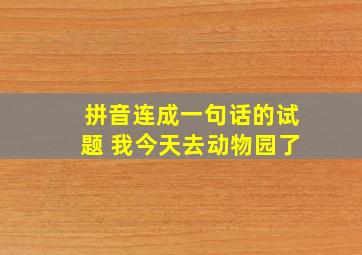 拼音连成一句话的试题 我今天去动物园了